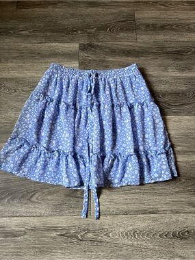The Cutest Blue Polka Dot Skirt